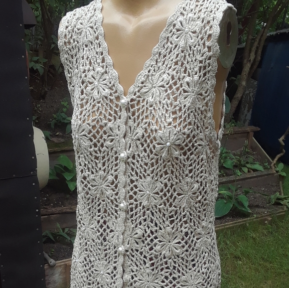 Vintage crocheted tunic - Picture 1 of 6